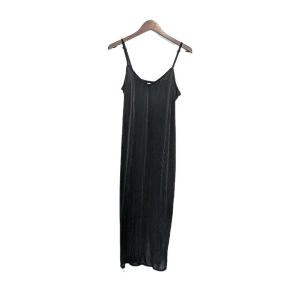 Johnny Was Slip Dress Women M Black Maxi Sleeveless Tank Cocktail Long USA - Picture 1 of 8